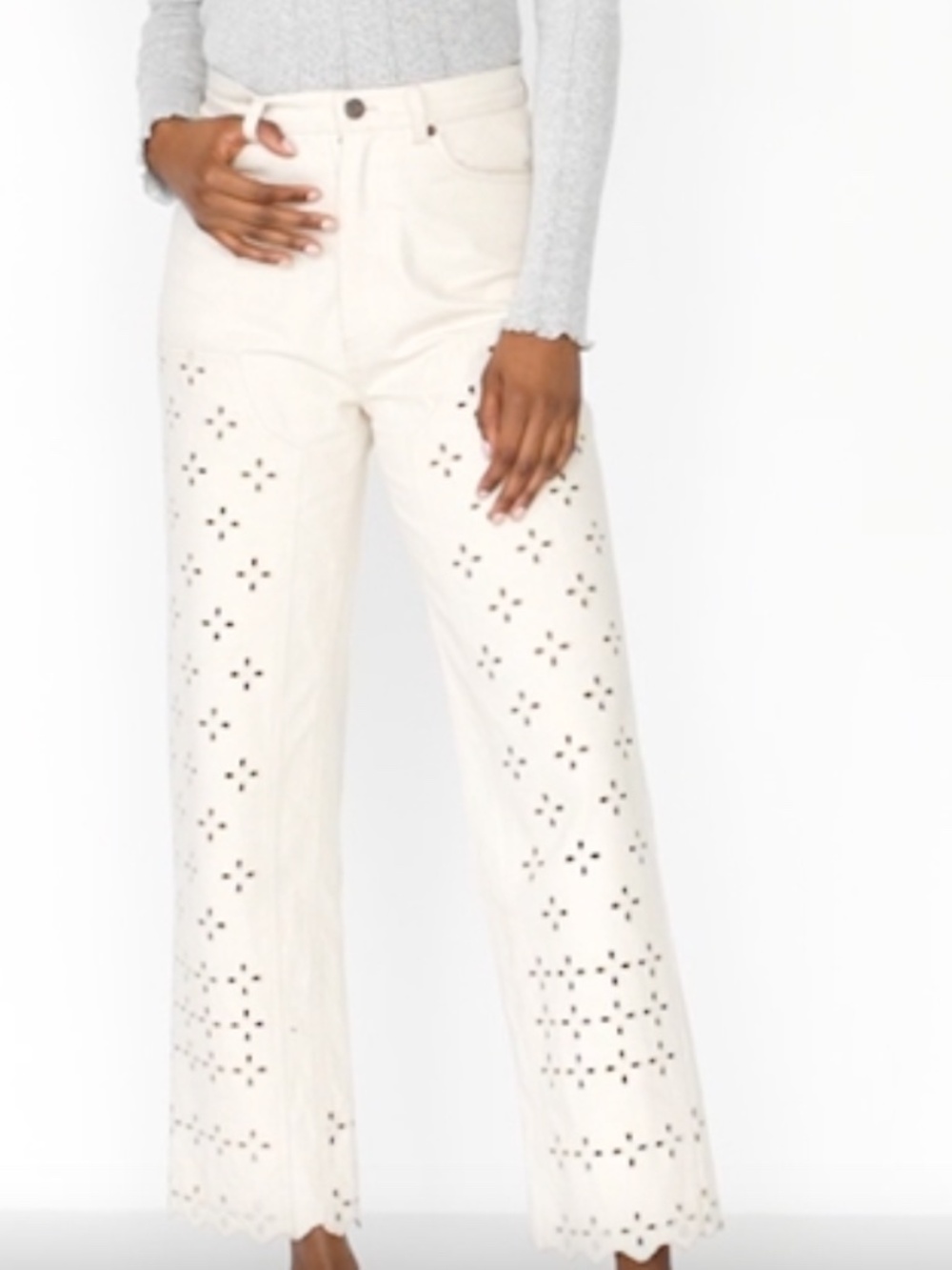 Loeffler Randall Demi Embroidered Pant - Size 0